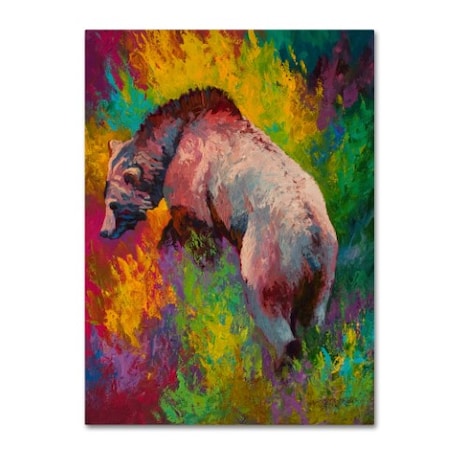 Marion Rose 'Up The Bank Grizzly' Canvas Art,14x19